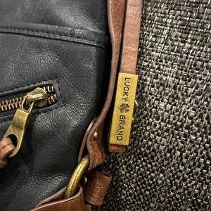 Lucky Brand navy leather crossbody